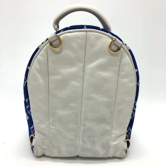 LOUIS VUITTON M46207 Monogram jacquard Palm Springs Mini Backpack blue - Picture 9 of 16